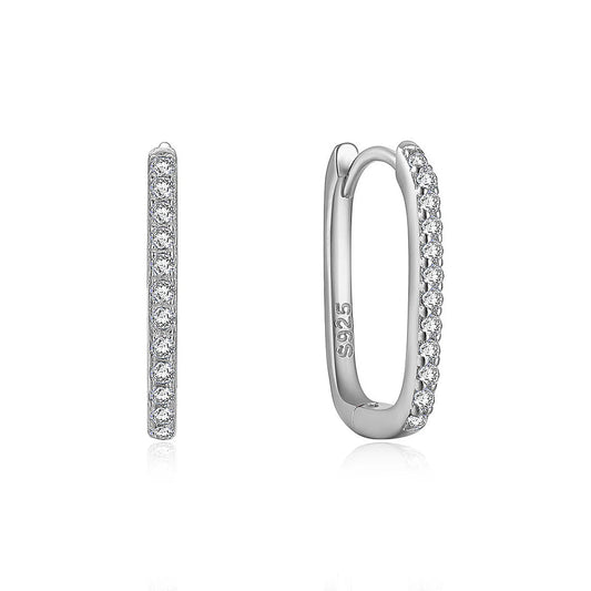 Diana - Ohrringe mit Zirkonia und Rhodium-Beschichtung