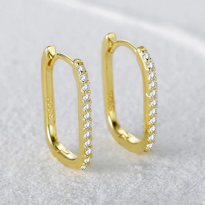 Diana - Earrings with Zirconia and Rhodium Plating