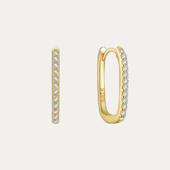 Diana - Ohrringe mit Zirkonia und Rhodium-Beschichtung