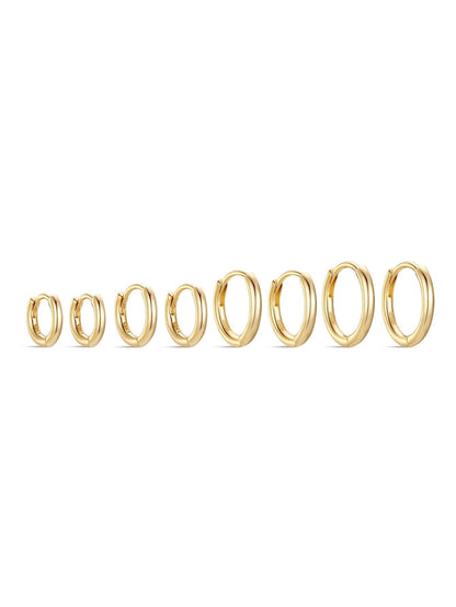 Hoop Huggie Ohrringe in verschiedenen Größen – Mabel