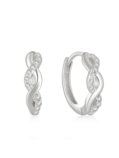 Huggie Ohrringe mit Zirkonia-Kristallen – Priscilla