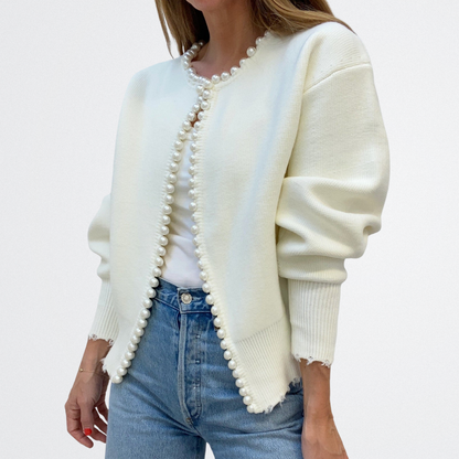 Lucille - Klassischer Perlen-Cardigan
