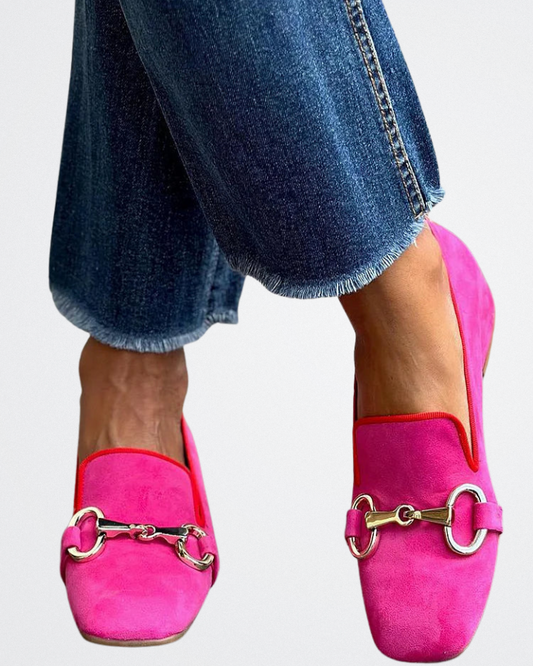 Hannah - Fuchsia Wildleder Slipper