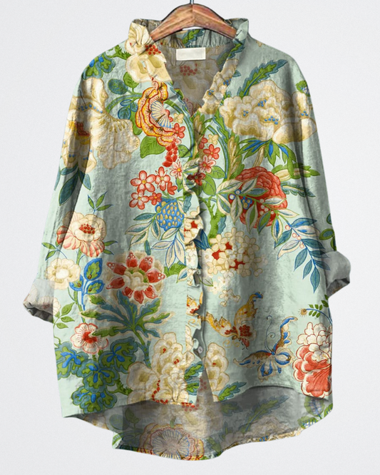 Isla - Vintage Floral Bluse