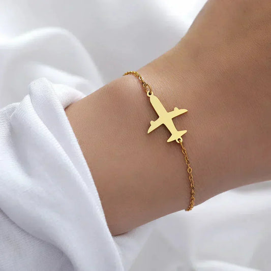 Carmen - Elegantes Goldflugzeug-Armband