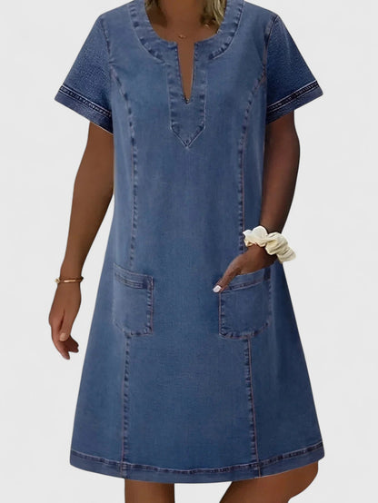 Christine | Elegantes Denim-Kleid