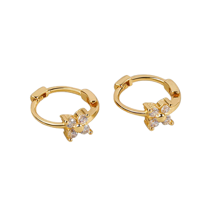 Gold-colored earrings with zirconia stones – Grace