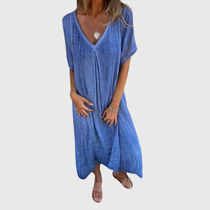 Fiona™ – Elegantes leichtes V-Ausschnittkleid