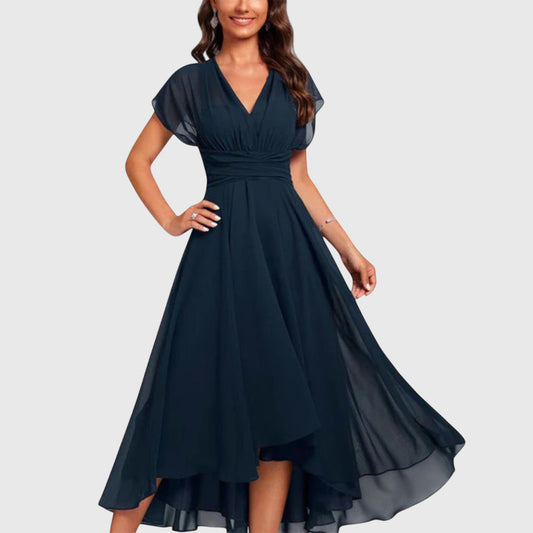 Christina™ | V-Ausschnitt A-Linie Kleid