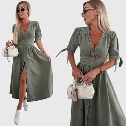 Sophia™ | Elegantes Denim-Kleid