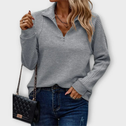 Nina - Herbstpullover mit Reißverschluss