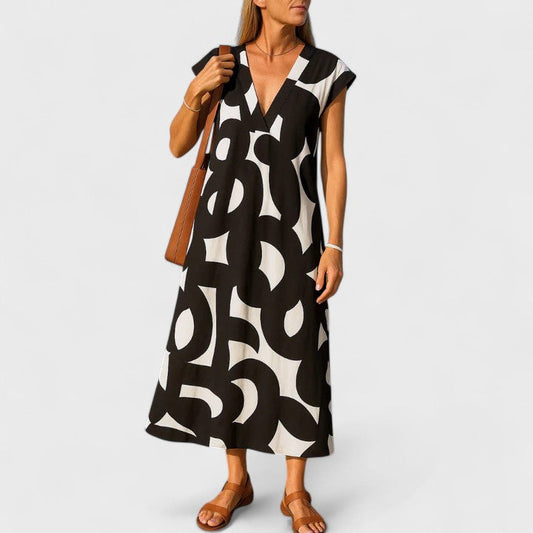 Valery™ | Fließendes V-Ausschnitt-Kleid